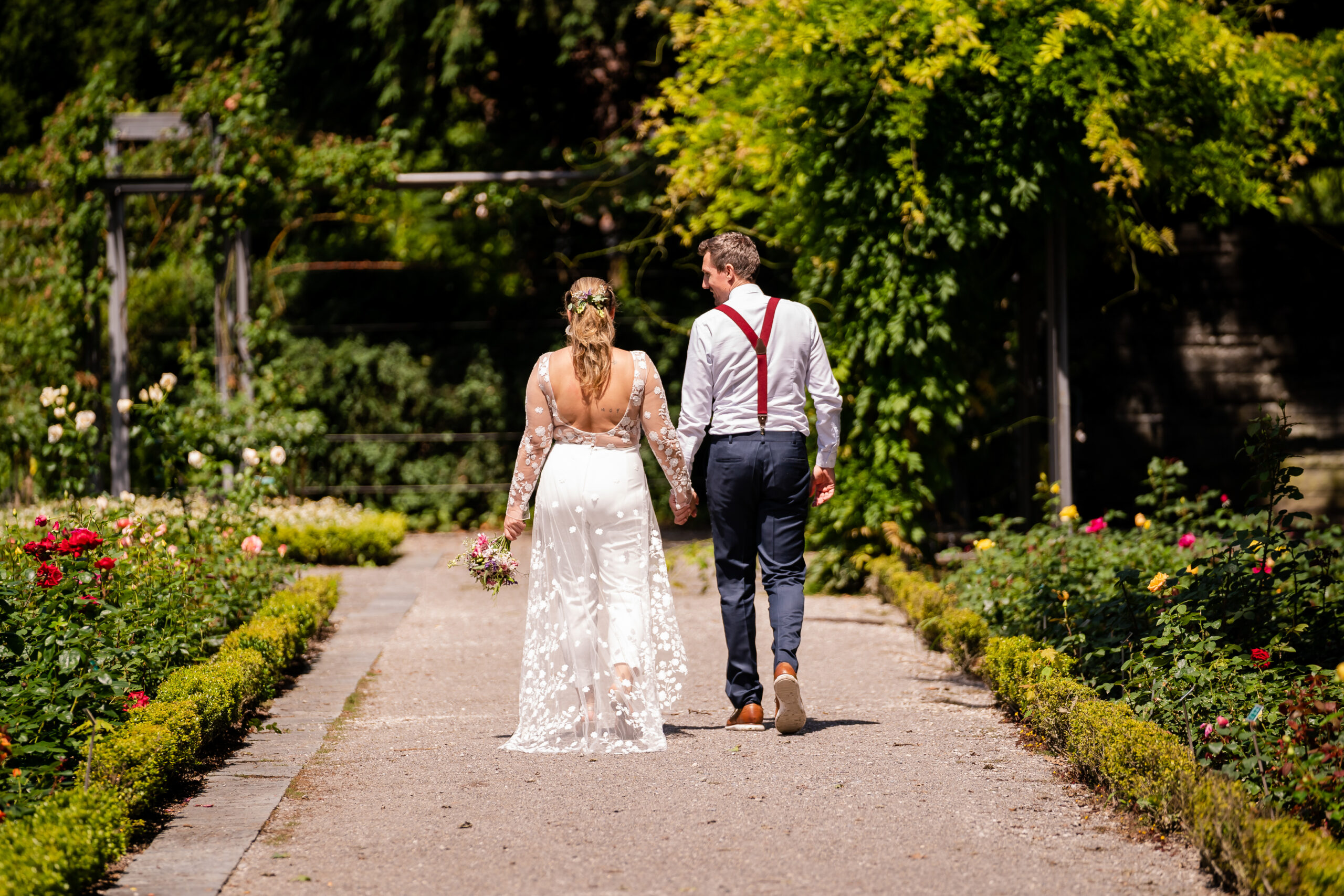Hochzeitsfoto Rosengarten