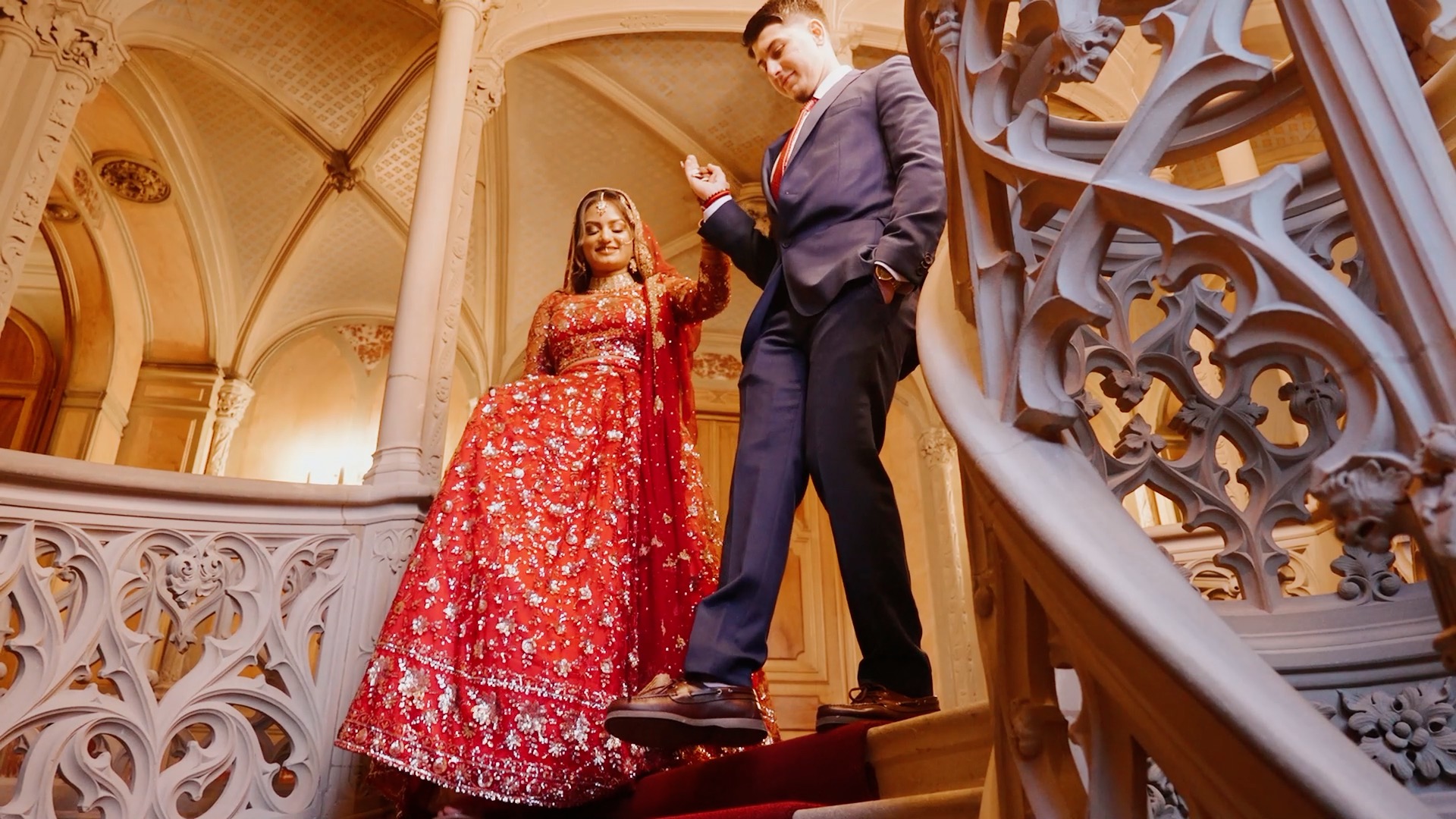 Hochzeitsfoto indisches Hochzeit Schloss Schadau
